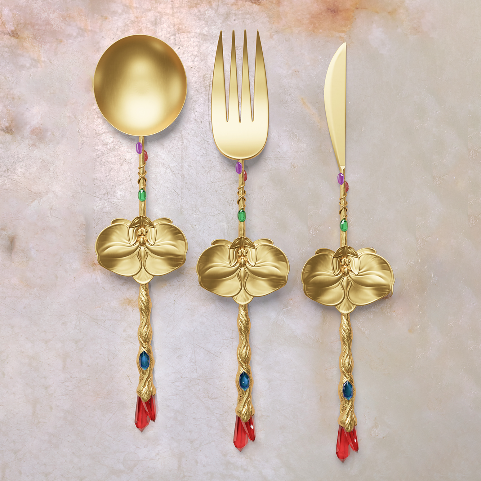 Wizard’s Staff Orchid Flatware