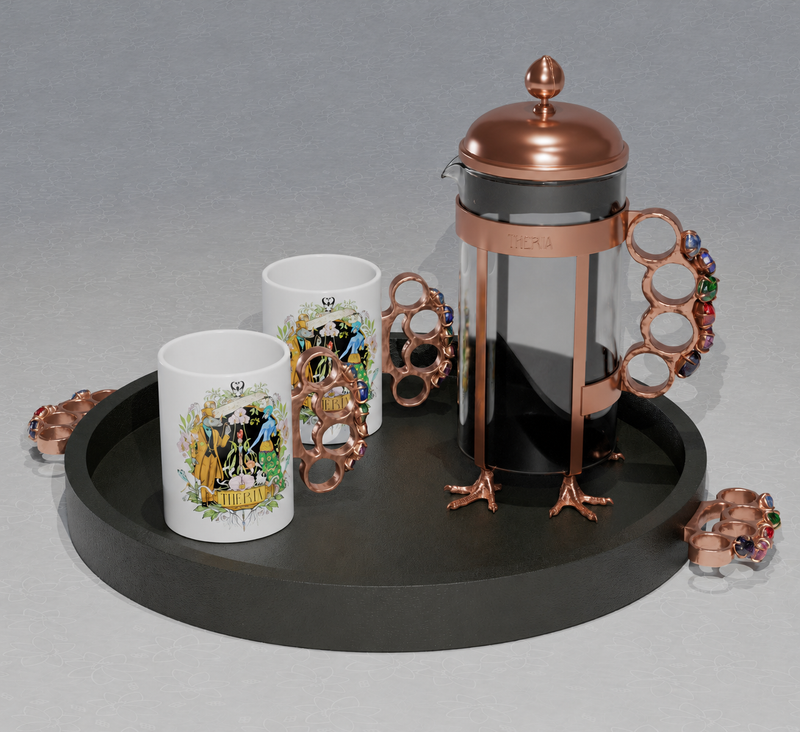 The Bejeweled Knuckle Coffee Set