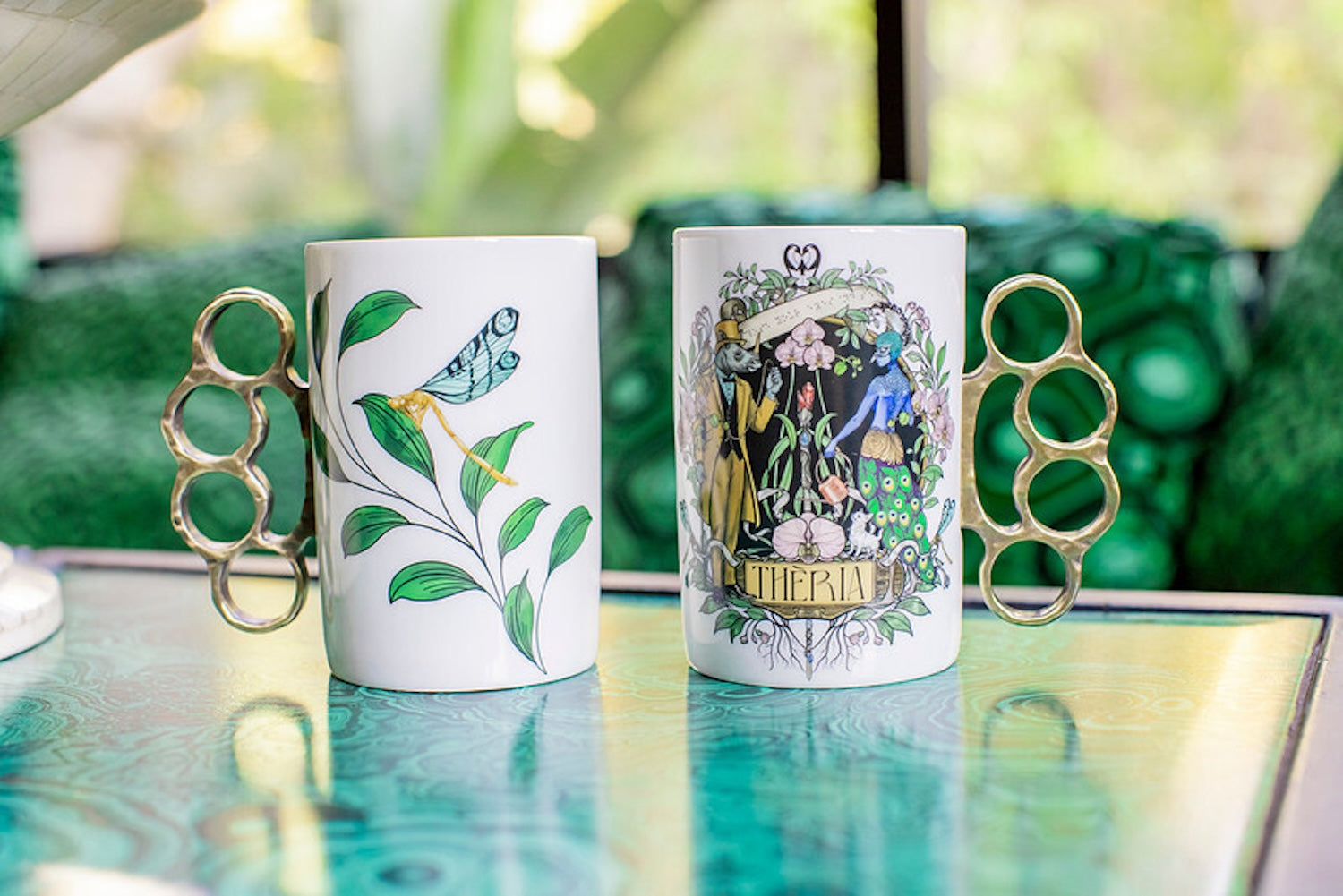 Family Crest Bejeweled Knuckle Mug