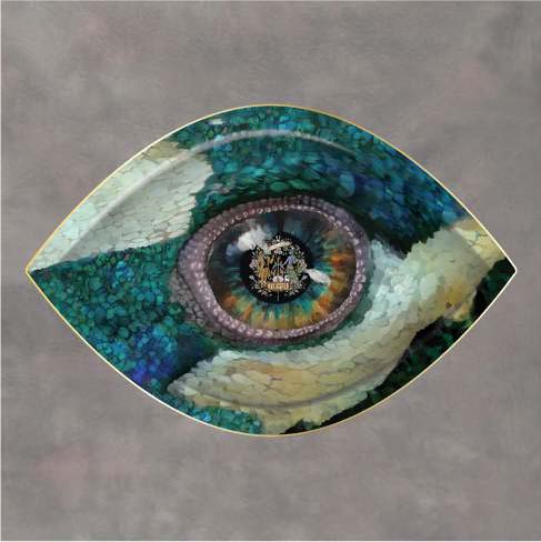 Peacock Infinite Desire Eye Serving Platter