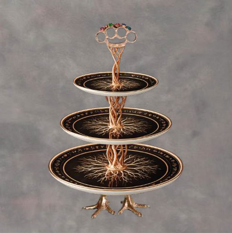 Reflective Sprouting 3-Tiered Knuckle Tray