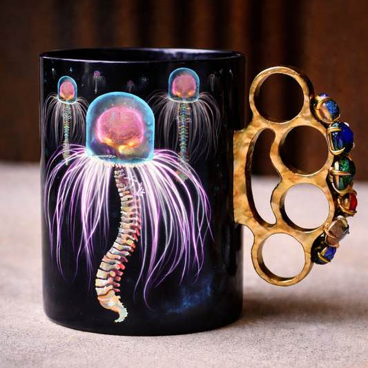 Single Cell No 1. Bejeweled Knuckle Mug